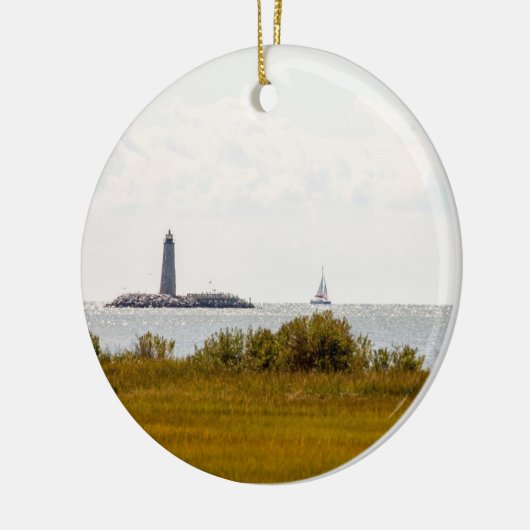 New Point Comfort Lighthouse Keramik Ornament (Links)