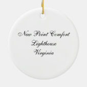New Point Comfort Lighthouse Keramik Ornament (Hinten)