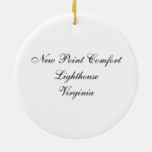 New Point Comfort Lighthouse Keramik Ornament (Hinten)