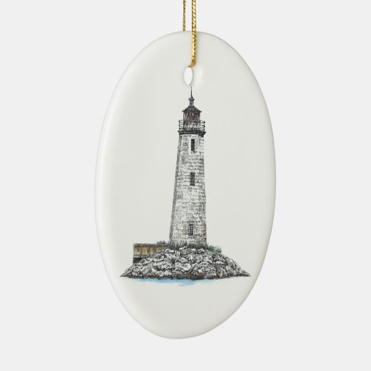 New Point Comfort Lighthouse Keramik Ornament (Rechts)