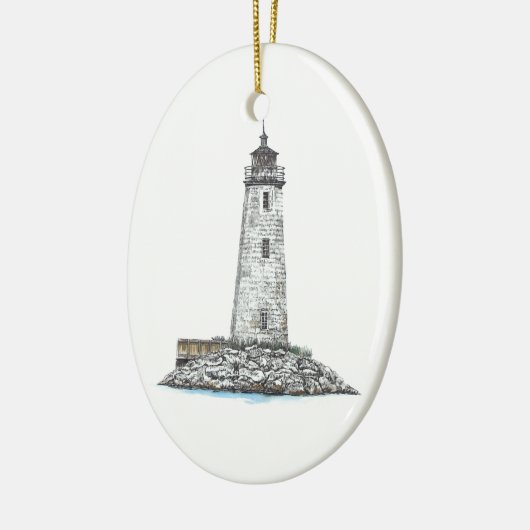 New Point Comfort Lighthouse Keramik Ornament (Links)