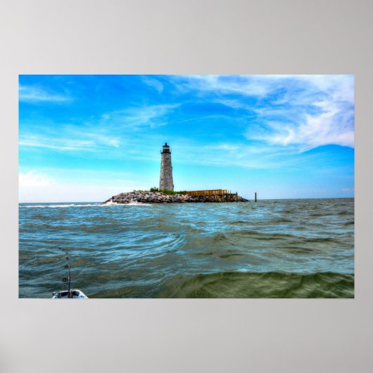 New Point Comfort Lighthouse - Mobjack Bay Poster (Vorne)