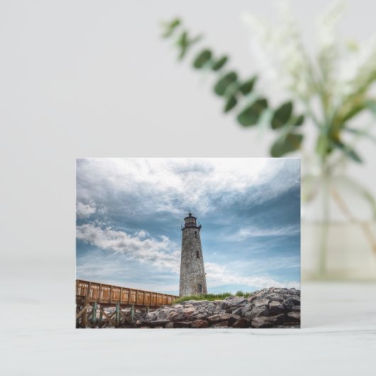 New Point Comfort Lighthouse Port Haywood, VA Postkarte (Stehend Vorderseite)