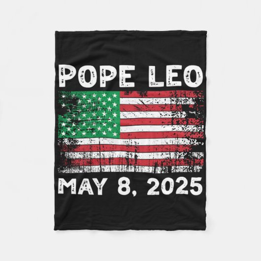 New Pope Leo Fleecedecke (Vorderseite)