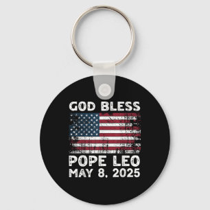New Pope Leo Us God Bless Pope Leo American Pope Schlüsselanhänger
