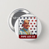 New Pope Leo Xiv Robert American Flag Button (Vorne & Hinten)