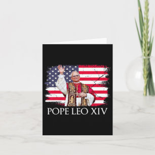 New Pope Leo Xiv Robert American Flag Karte