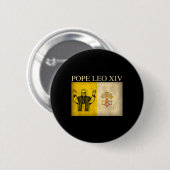 New Pope Leo Xiv Robert Francis Prevost Vatican Fl Button (Vorne & Hinten)