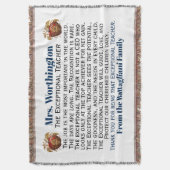 NEW Popular EXCEPTIONAL Teacher Dankeschön an Sie  Decke (Vorderseite Vertikal)