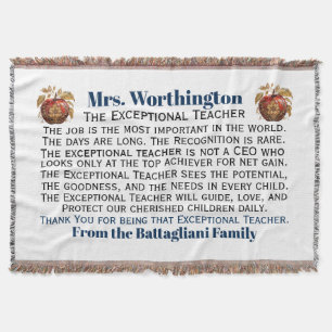 NEW Popular EXCEPTIONAL Teacher Dankeschön an Sie  Decke