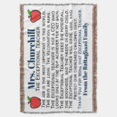 NEW Popular EXCEPTIONAL Teacher Dankeschön an Sie  Decke (Vorderseite Vertikal)