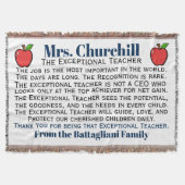 NEW Popular EXCEPTIONAL Teacher Dankeschön an Sie  Decke (Vorderseite)