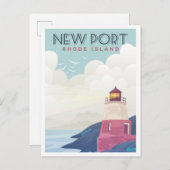 New Port Rhode Island Postkarte (Vorne/Hinten)