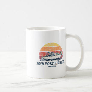 New Port Richey Fl Vintag Bootfahren 70er Retro Bo Kaffeetasse