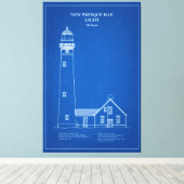 New Presque Isle Lighthouse - Michigan - AD Leinwanddruck (Insitu (Holzboden))