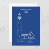 New Presque Isle Lighthouse - Michigan - AD Mitteilungskarte (Vorne/Hinten)