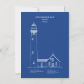 New Presque Isle Lighthouse - Michigan - AD Mitteilungskarte (Vorderseite)