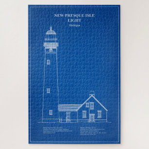 New Presque Isle Lighthouse - Michigan - AD Puzzle