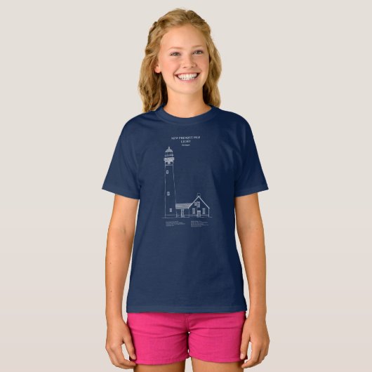 New Presque Isle Lighthouse - Michigan - AD T-Shirt (Vorne ganz)