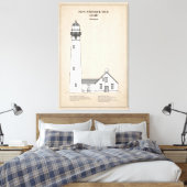 New Presque Isle Lighthouse - Michigan - SBD Leinwanddruck (Insitu (Schlafzimmer))