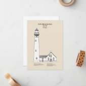 New Presque Isle Lighthouse - Michigan - SBD Mitteilungskarte (Vorderseite/Rückseite Beispiel)