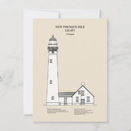 New Presque Isle Lighthouse - Michigan - SBD Mitteilungskarte