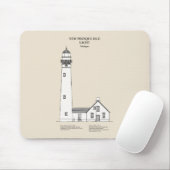 New Presque Isle Lighthouse - Michigan - SBD Mousepad (Mit Mouse)