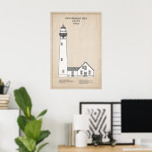 New Presque Isle Lighthouse - Michigan - SBD Poster (Heimbüro)
