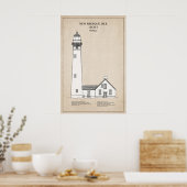 New Presque Isle Lighthouse - Michigan - SBD Poster (Küche)