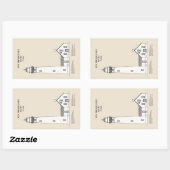 New Presque Isle Lighthouse - Michigan - SBD Rechteckiger Aufkleber (Blatt)