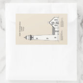 New Presque Isle Lighthouse - Michigan - SBD Rechteckiger Aufkleber (Tasche)
