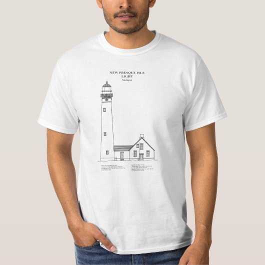 New Presque Isle Lighthouse - Michigan - SBD T-Shirt (Vorderseite)