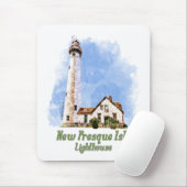 New Presque Isle Lighthouse Watercolor - Michigan Mousepad (Mit Mouse)