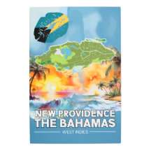 New Providence Bahamas West Indies Island Map