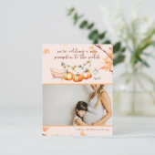 New Pumpkin | Herbstankündigung des Fotos Schwange (Stehend Vorderseite)