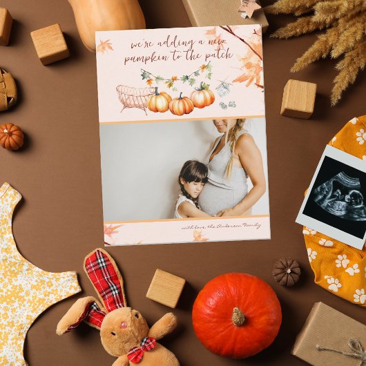 New Pumpkin | Herbstankündigung des Fotos Schwange