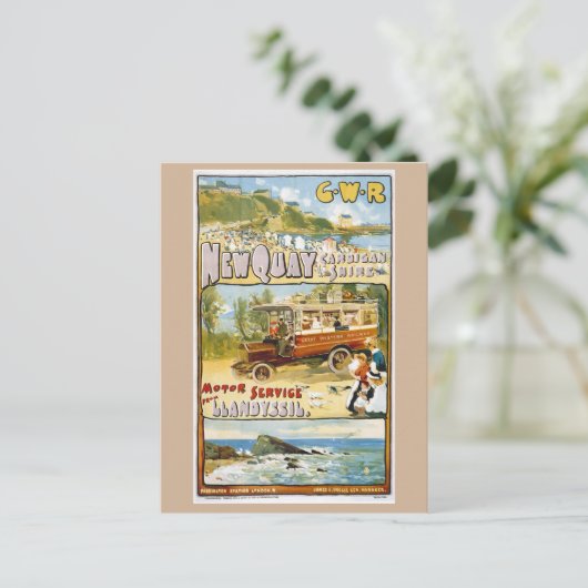 New Quay, Ceredigion, Wales, Travel Postkarte (Stehend Vorderseite)