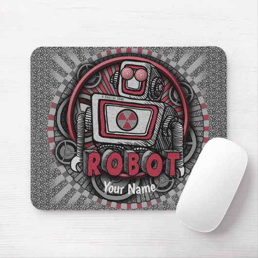 New Republic Robot Mouse Pad Mousepad (Mit Mouse)