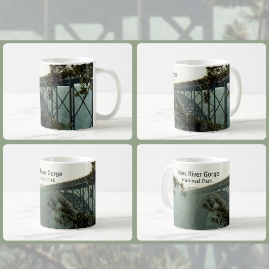New River Gorge Bridge Panoramabild Kaffeetasse