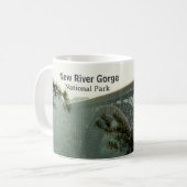 New River Gorge Bridge Panoramabild Kaffeetasse (Vorderseite Links)