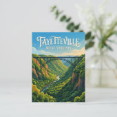 New River Gorge Bridge USA Postkarte (Stehend Vorderseite)