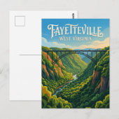 New River Gorge Bridge USA Postkarte (Vorne/Hinten)