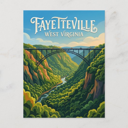 New River Gorge Bridge USA Postkarte (Vorderseite)