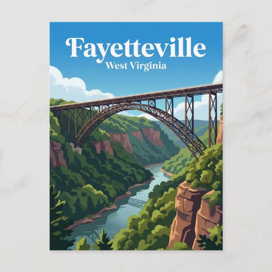New River Gorge Bridge USA Postkarte (Vorderseite)