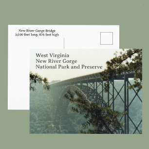 New River Gorge Bridge West Virginia Foto Postkarte