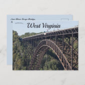 New River Gorge Bridge West Virginia Postkarte (Vorne/Hinten)