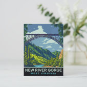 New River Gorge, Bridge, WV, Travel Postkarte (Stehend Vorderseite)