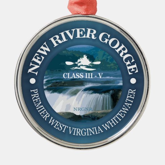 New River Gorge (c) Silbernes Ornament (Vorne)