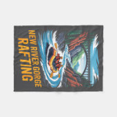 New River Gorge Flossfahrt Whitewater Kayak Outdoo Fleecedecke (Vorderseite (Horizontal))