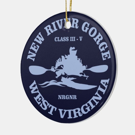 New River Gorge Keramikornament (Links)